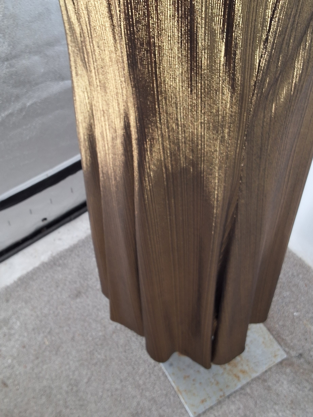 Mac Duggal Gold Sequin V-Neck Maxi Gown - Picture 9 of 11